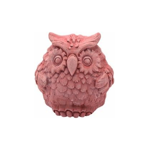 DECORAZIONE GUFO GRASSO RIFINITA A MANO 18 CM IN TERRACOTTA