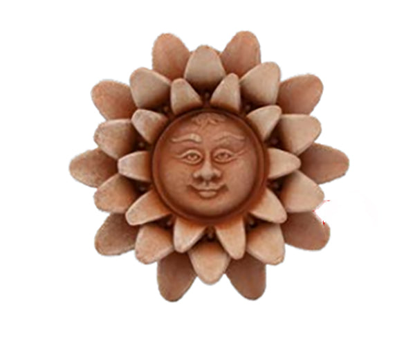 DECORAZIONE SOLE PETALI DALIA CM.20 IN TERRACOTTA