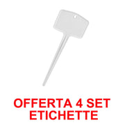 OFFERTA 4 SET 5 ETICHETTE PER VASI GREEN BASICS PLANTLABELS S WHITE
