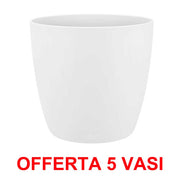OFFERTA 5 VASO BRUSSELS ROUND MINI 7CM WHITE
