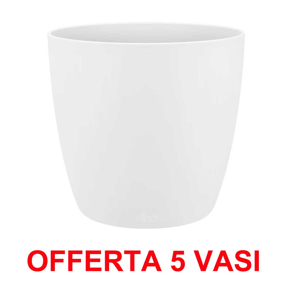 OFFERTA 5 VASO BRUSSELS ROUND MINI 7CM WHITE