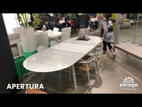 TAVOLO DUBLINO OVALE ALLUNGABILE 230/300X120CM BIANCO