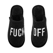 Pantofole "Fuck Off" Nere Fisura