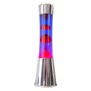 Lava Lamp cromata H 40cm D11 cm rosso viola FISURA
