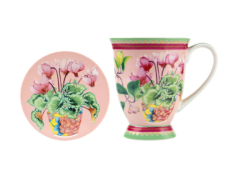 TAZZA MUG E SOTTOTAZZA 300ML GABBY PALMAS JARDIN