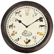 OROLOGIO DA PARETE CON SUONI ANIMALI DELLA FATTORIA 30CM