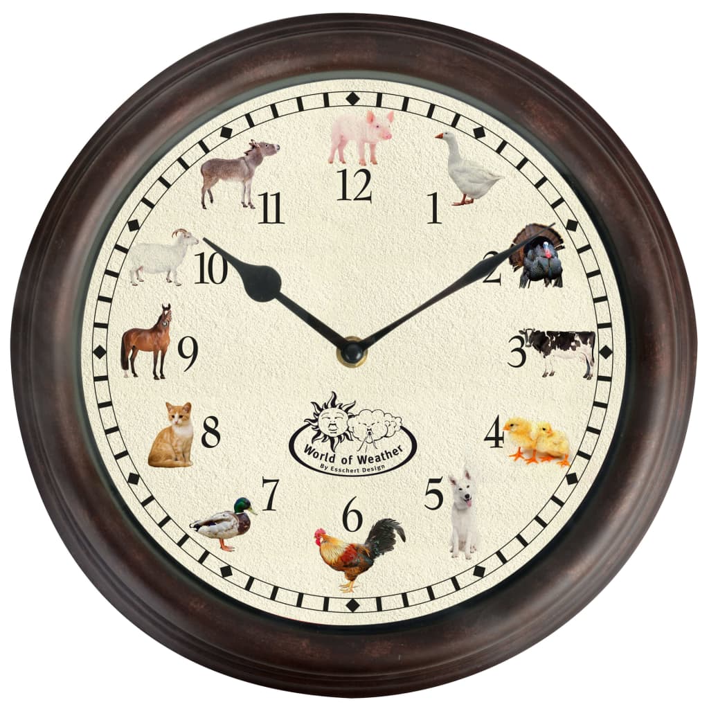 OROLOGIO DA PARETE CON SUONI ANIMALI DELLA FATTORIA 30CM