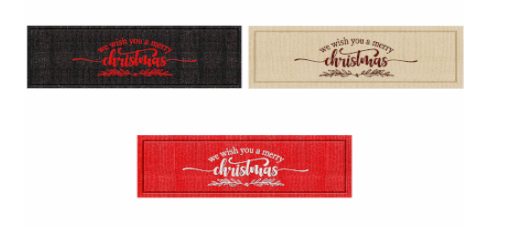 Zerbino Natalizio Flosnow 25X70cm Nero Peraga Christmas
