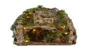 Paesaggio con Luci 28X24X32H Naturale con Muschio Peraga Christmas