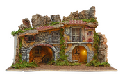 Paesaggio con Luci a Batteria 57x24x3 cm Multicolore Peraga Christmas