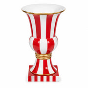 Coppa a Strisce D41 H61.5 Rossa Bianca Metallo Peraga Christmas