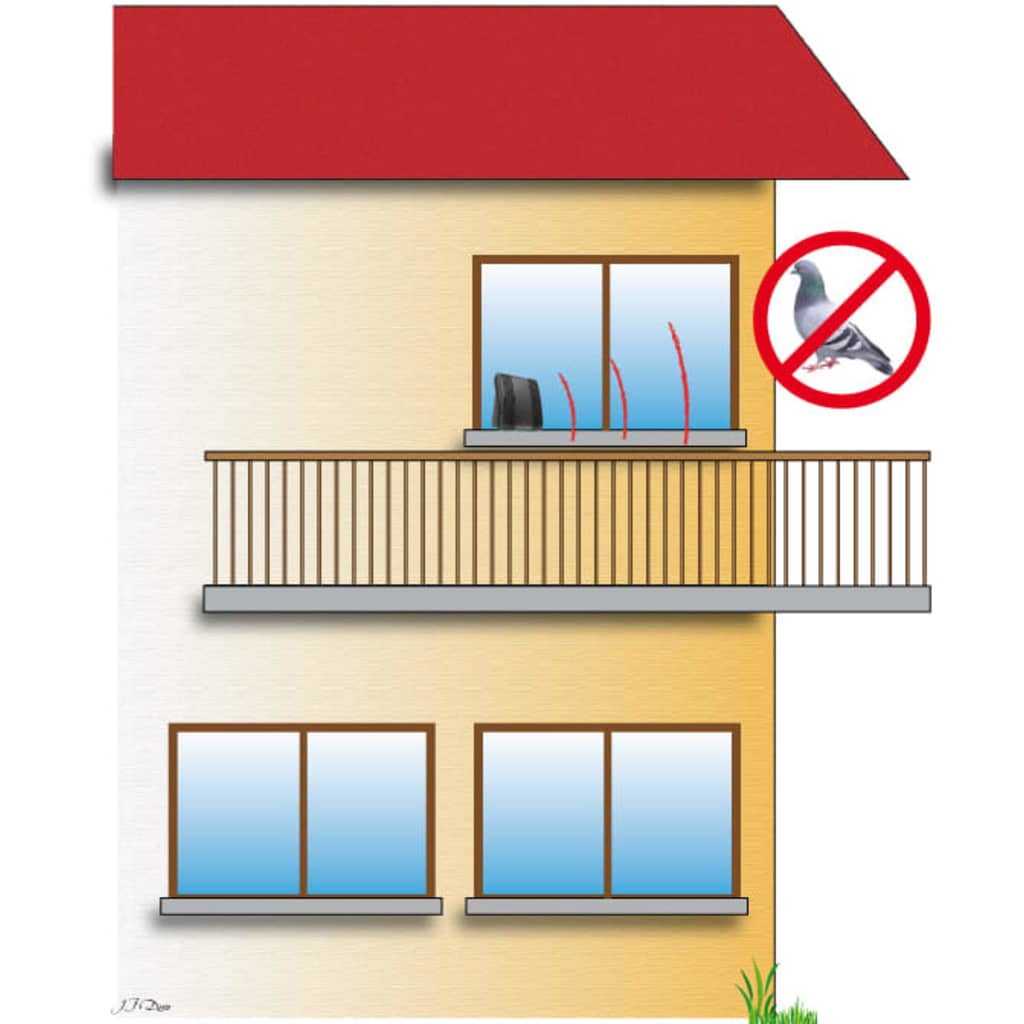 REPELLENTE A ULTRASUONI PER UCCELLI E PICCIONI 20-40 M²