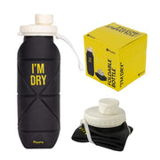 Borraccia Pieghevole 22,5cm H 7cm D 600ml Nera FISURA