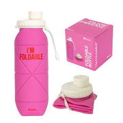 Borraccia Pieghevole 600ml Rosa FISURA