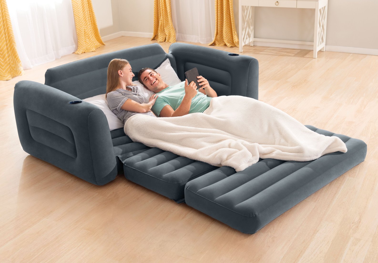 DIVANO LETTO PULL-OUT SOFA GONFIABILE 203X224X66 CM INTEX 66552