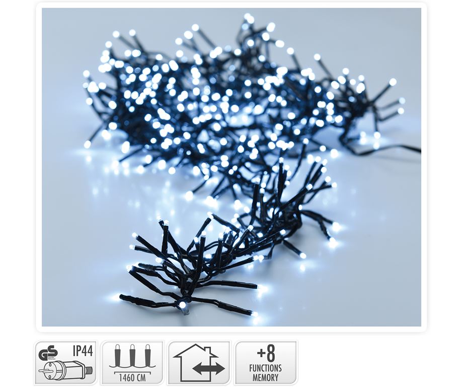 LUCI NATALE GHIRLANDA 2016 LED BIANCO FREDDO