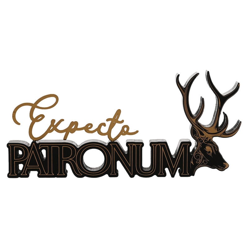 Targa in Legno Harry Potter Expecto Patronum 15x25cm Blu Peraga Christmas