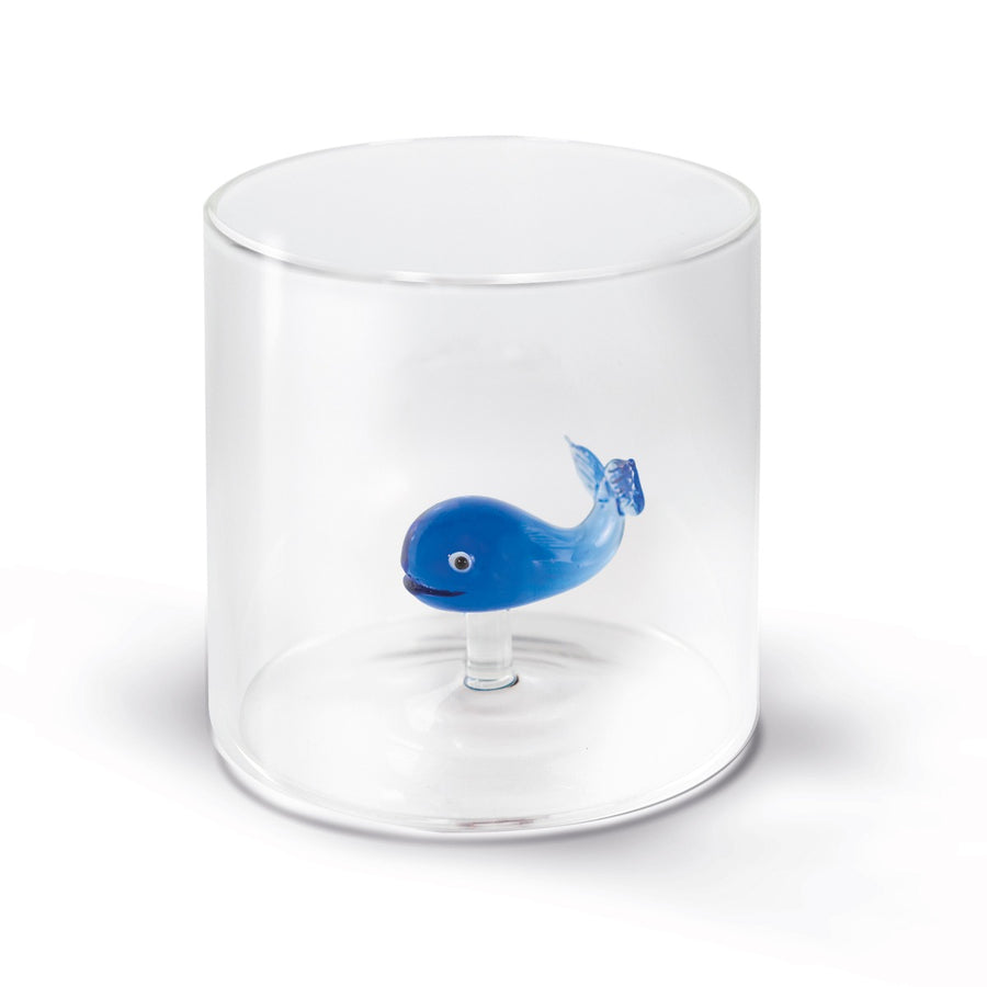 Bicchiere Vetro Borosilicato 250 ml Balena Blu WD LIFESTYLE