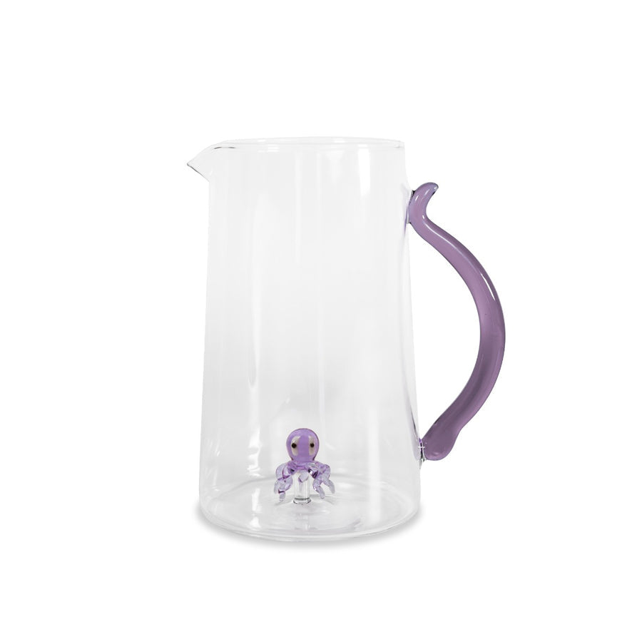 Caraffa in Vetro Borosilicato con Decoro Polipo 1,5 Lt Trasparente WD LIFESTYLE