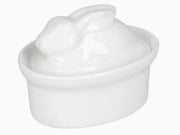 TERRINE CASSERUOLA LEPRE 16x11 CM LA PORCELLANA BIANCA