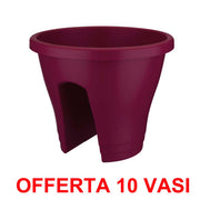 OFFERTA 10 VASO CORSICA FLOWER BRIDGE 30CM CHERRY
