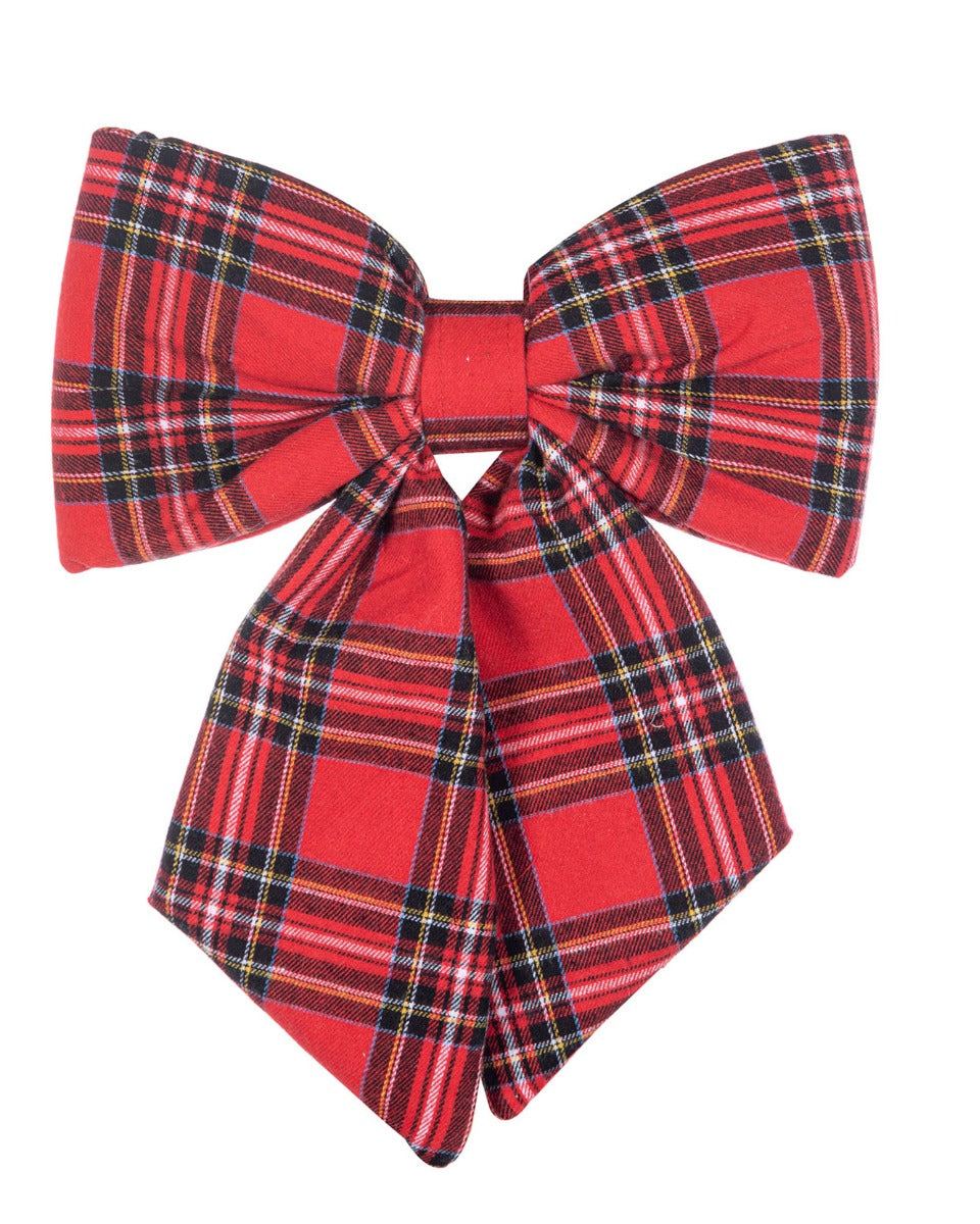 FIOCCO VELLUTO APPENDIBILE 30X30CM ROSSO TARTAN