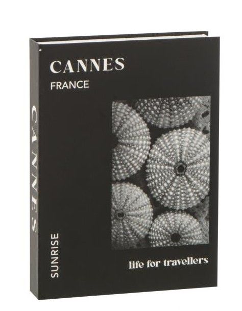 Scatola Contenitore a Libro Cannes Nera J-LINE