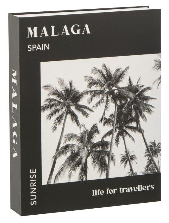 Scatola Contenitore Libro Malaga con Palme