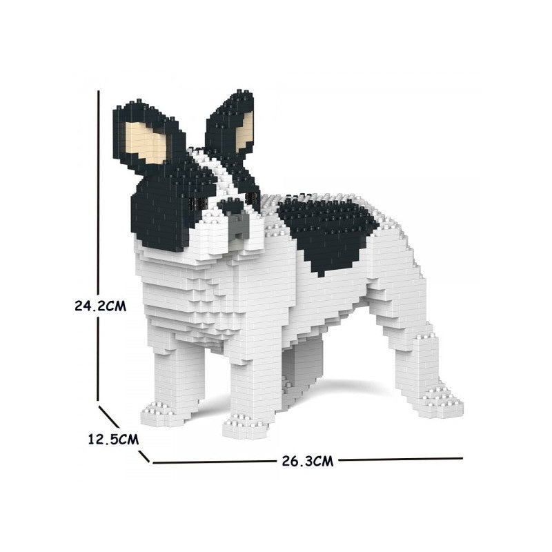 LEGO 3D BULLDOG FRANCESE IN PIEDI 26X24CM