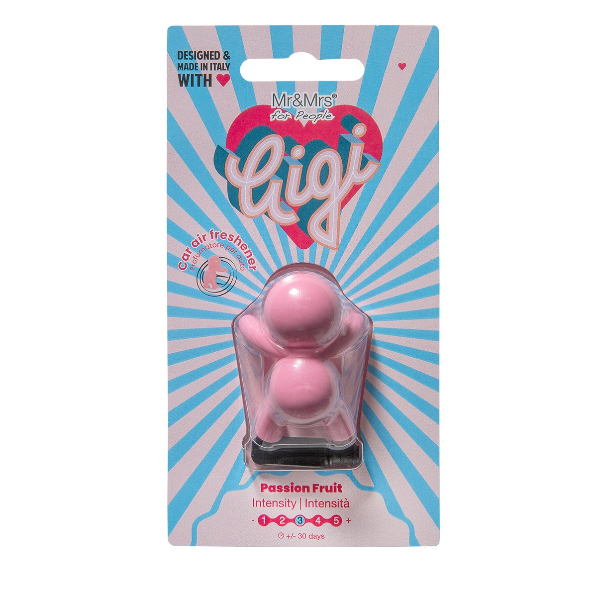 MR & MRS FRAGRANCE PROFUMATORE PER AUTO GIGI ROSA PASTELLO PASSION FRUIT