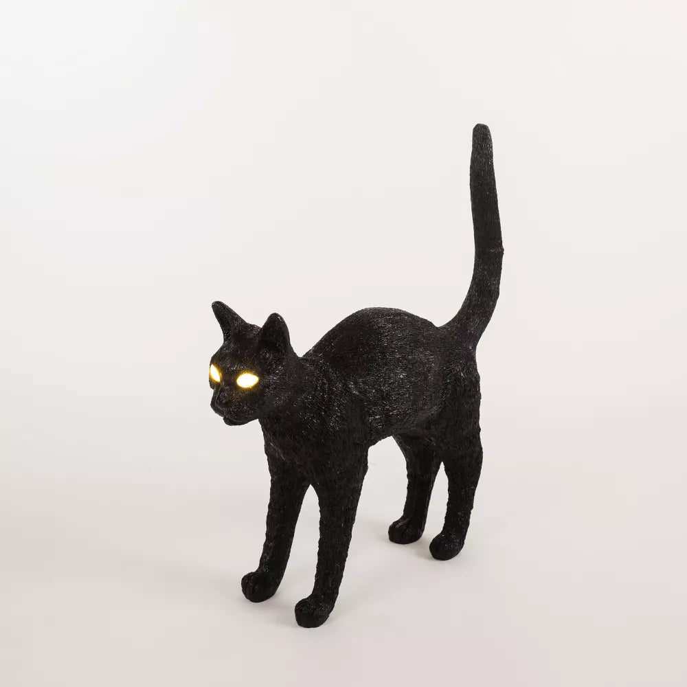 Lampada da Tavolo Ricaricabile Gatto Jobby Nero 46x12x20,7 cm SELETTI - immagine 1