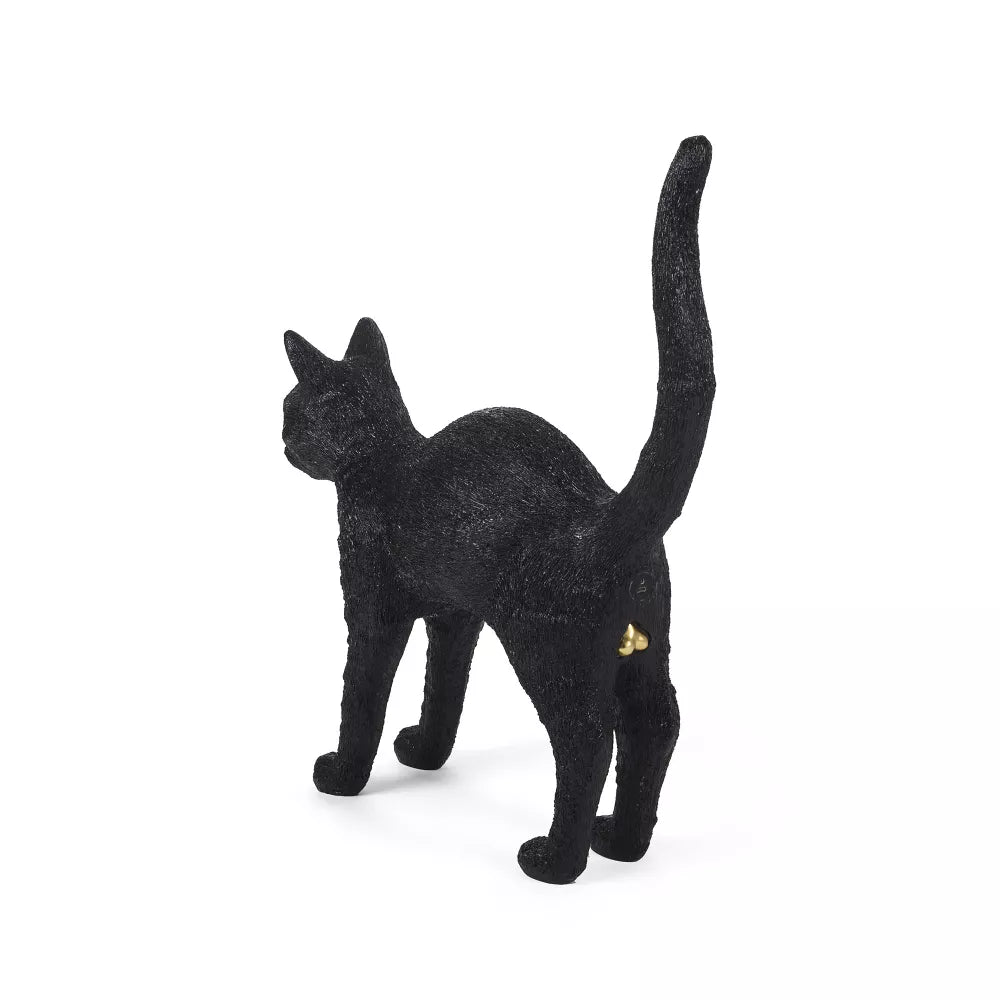 Lampada da Tavolo Ricaricabile Gatto Jobby Nero 46x12x20,7 cm SELETTI - immagine 5