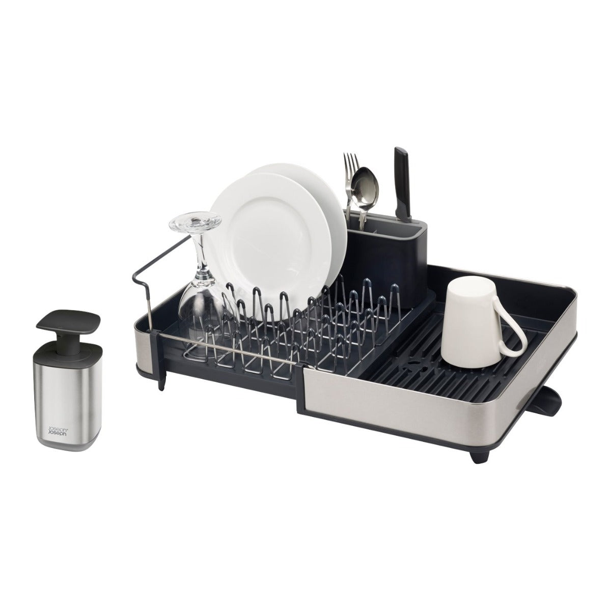 SET SINK ORGANISATION SCOLAPIATTI+DISPENSER DI SAPONE GRIGIO