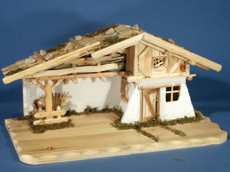 Capanna in Legno per presepe 58x32x30cm