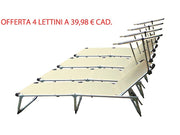 OFFERTA: 4 LETTINI BEIGE CON PARASOLE