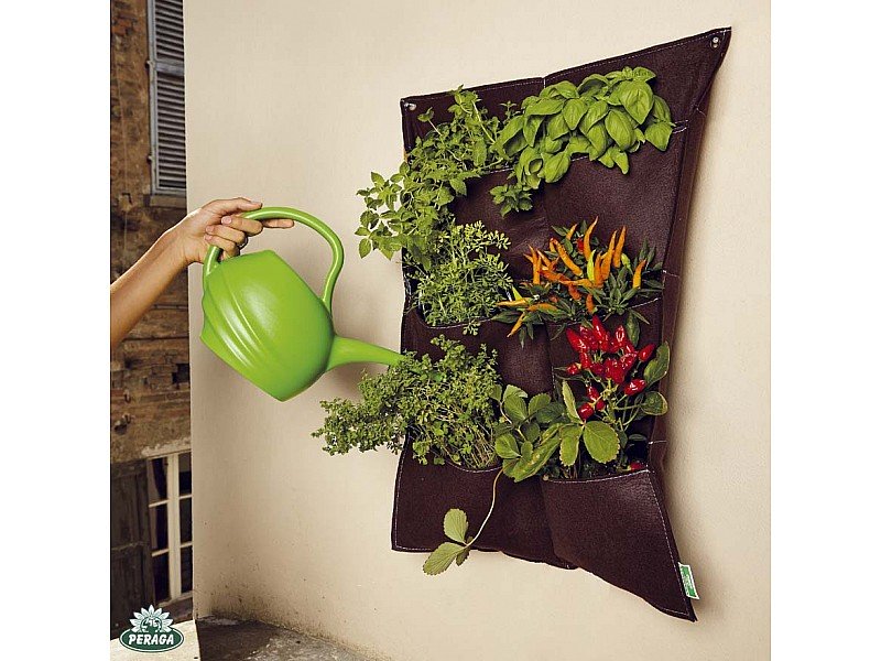 ORTO APPESO PER COLTIVARE PIANTE E FIORI SUL BALCONE CM 56X70