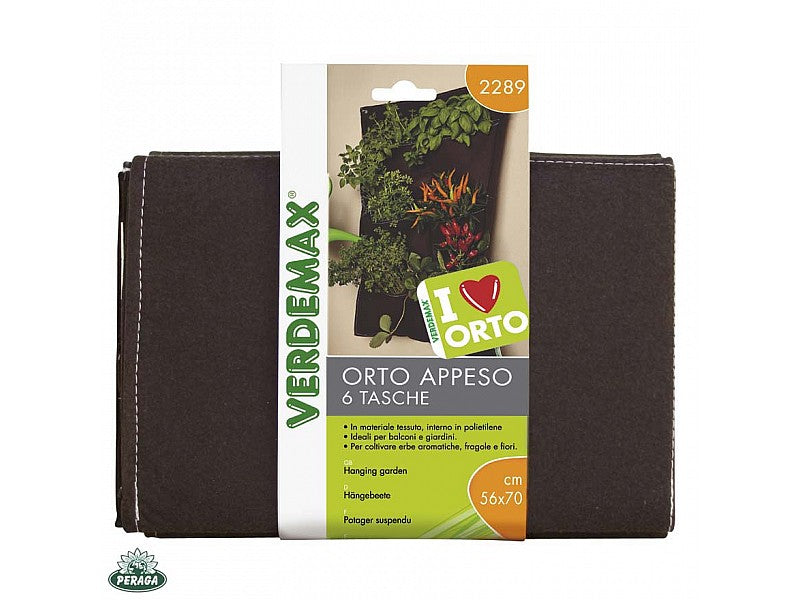 ORTO APPESO PER COLTIVARE PIANTE E FIORI SUL BALCONE CM 56X70