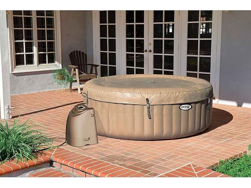 OFFERTA IDROMASSAGGIO INTEX PURE SPA BUBBLE Ø196XH71CM + POGGIATESTA + SEGGIOLINO
