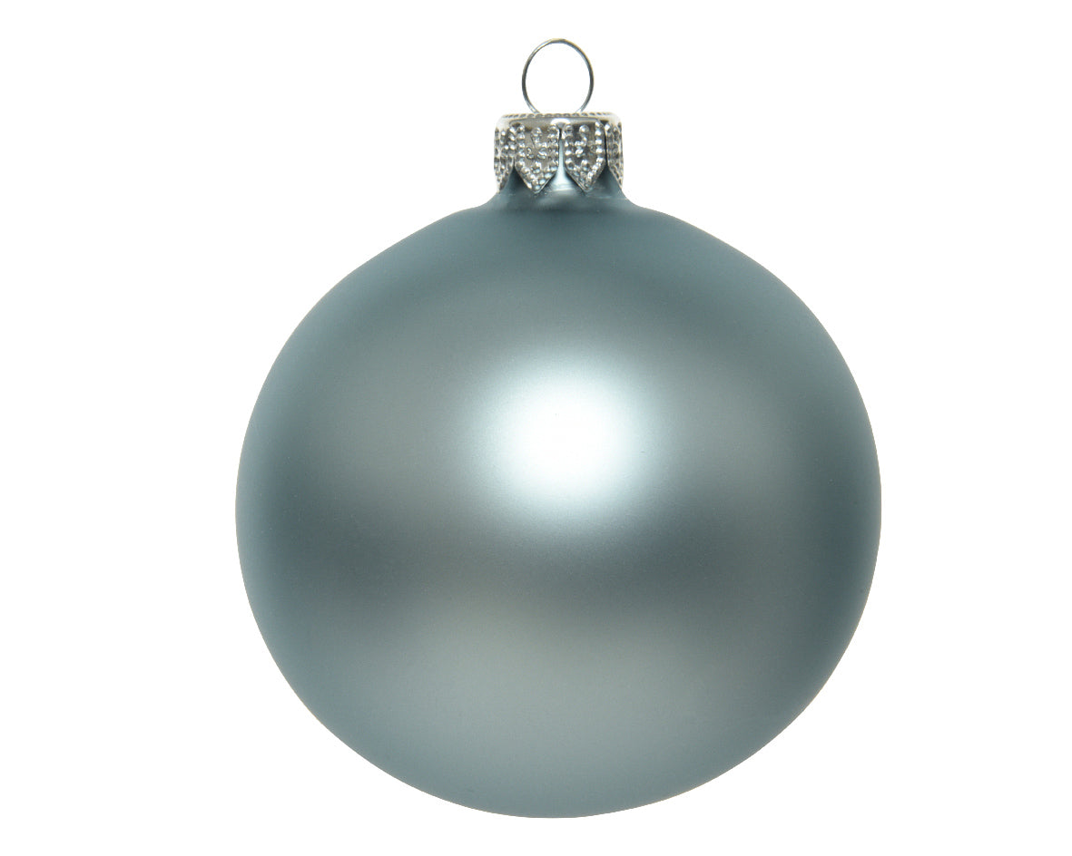 PALLINA DI NATALE IN VETRO BLU MISTY 10CM