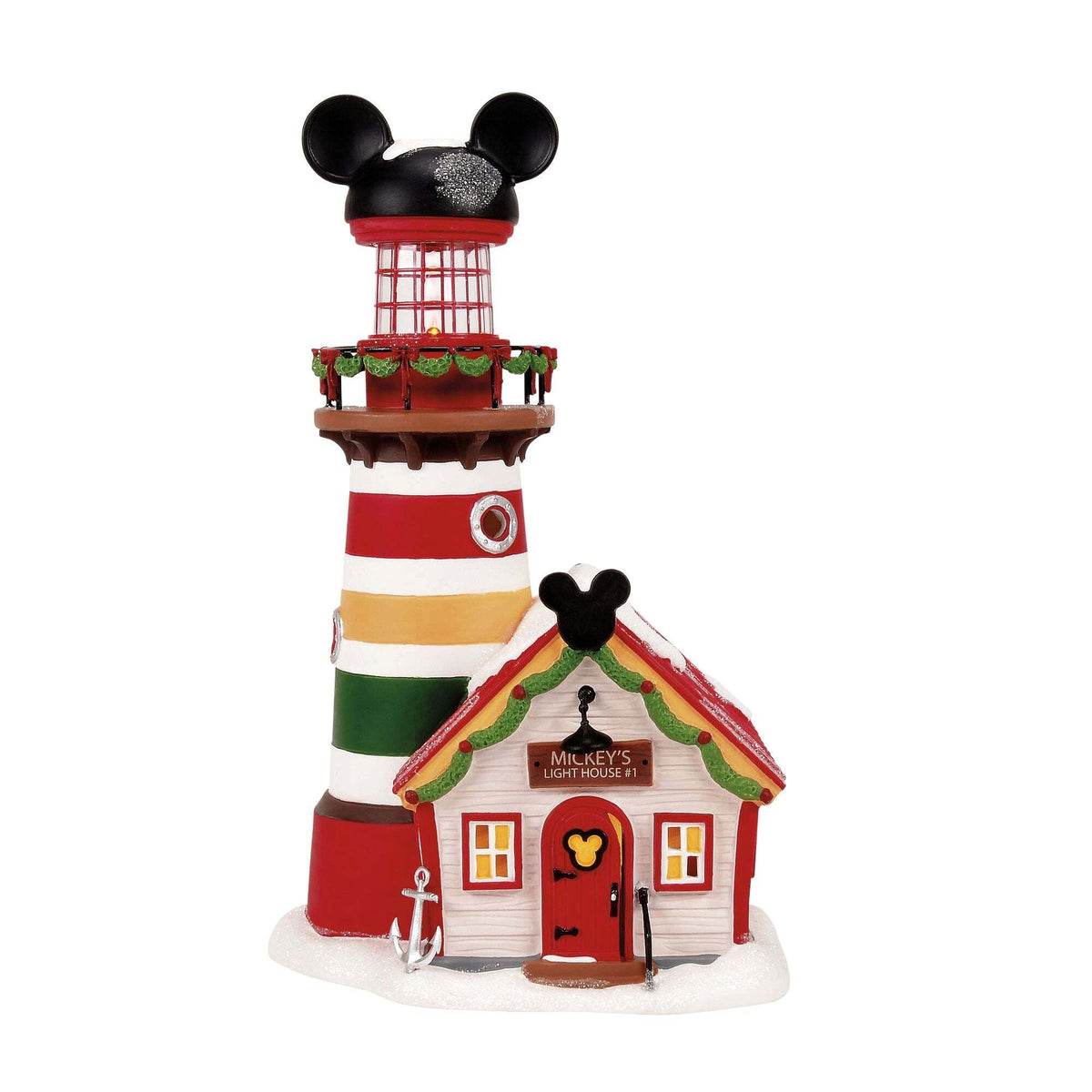 Faro Decorativo Tenendo d'Occhio Babbo Natale 26 cm Multicolore Department 56 Disney