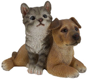 STATUETTA LABRADOR E GATTO CM.12 FRIENDS VETRORESINA