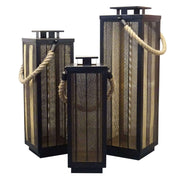SET DI 3 LANTERNE IN METALLO C