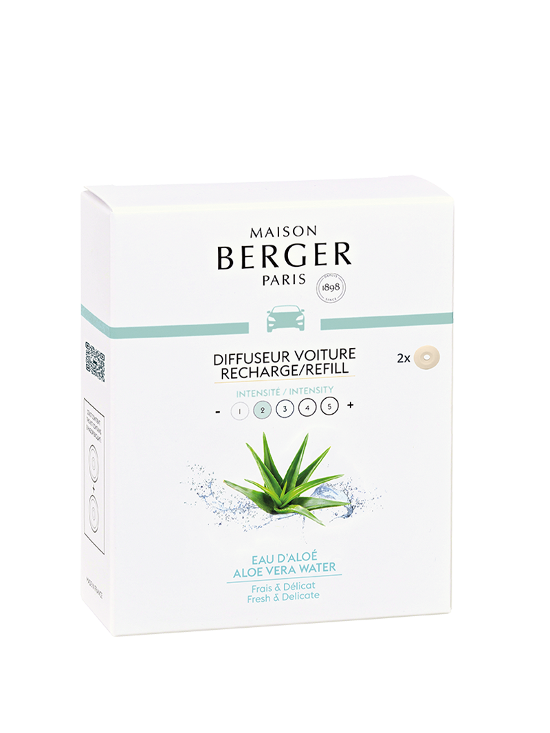 LAMPE BERGER RICARICA DIFFUSORE PER AUTO 2PZ EAU D'ALOE