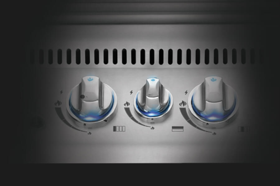 BARBECUE DA INCASSO BI-LEX 485 INOX CON 3+1 FUOCHI E INFRAROSSI