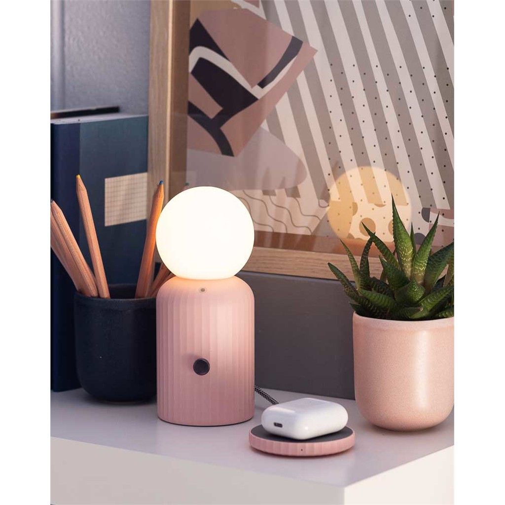 LAMPADA CON RICARICA WIRELESS ROSA
