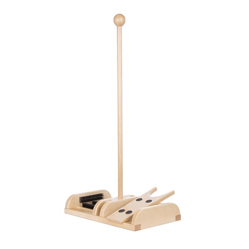PULISCI STIVALI IN LEGNO CON TOGLI STIVALI