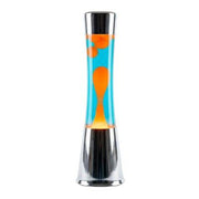 Lampada Lava Tower LED 29x12x22 cm Cromo Blu e Arancione FISURA