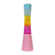 Lampada Lava Tower LED Rosa Glitter 29x12x22cm FISURA
