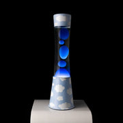 Lampada Lava Tower Clouds 11,2x11,2x40cm Blu con Nuvole FISURA