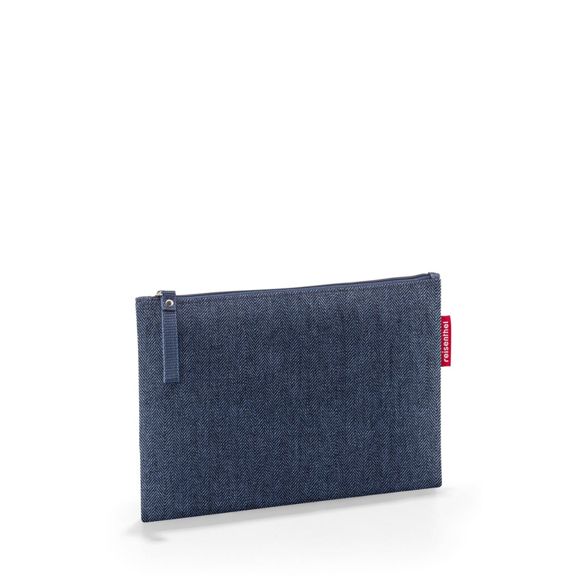 POCHETTE CASE 1 HERRINGBONE DARK BLUE